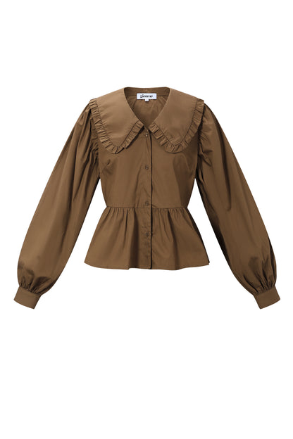 Casual Blouse met Pofmouwen