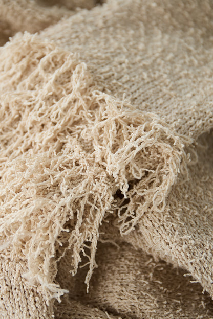 Gebreid Vest met Franje Details