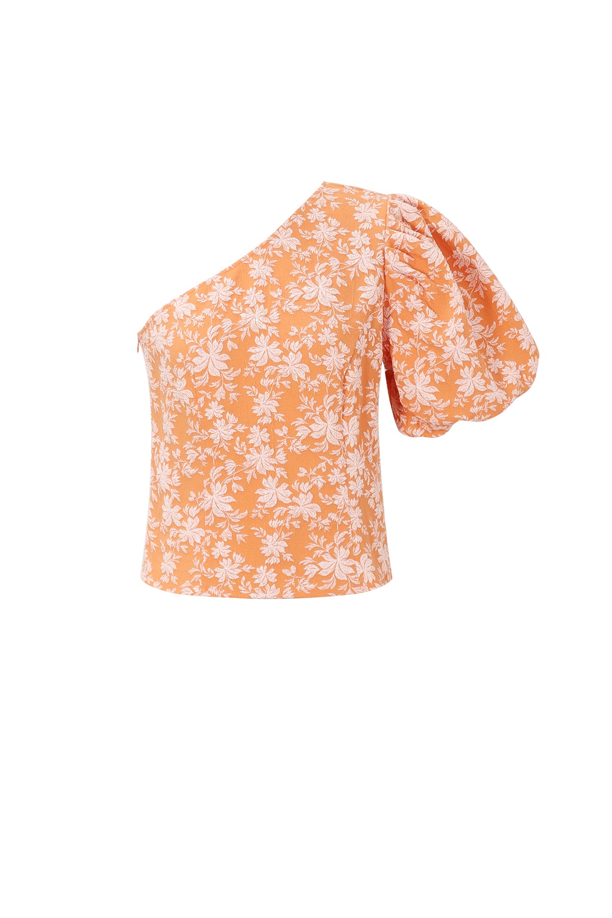 Één-Schouder Top met Bloemenprint