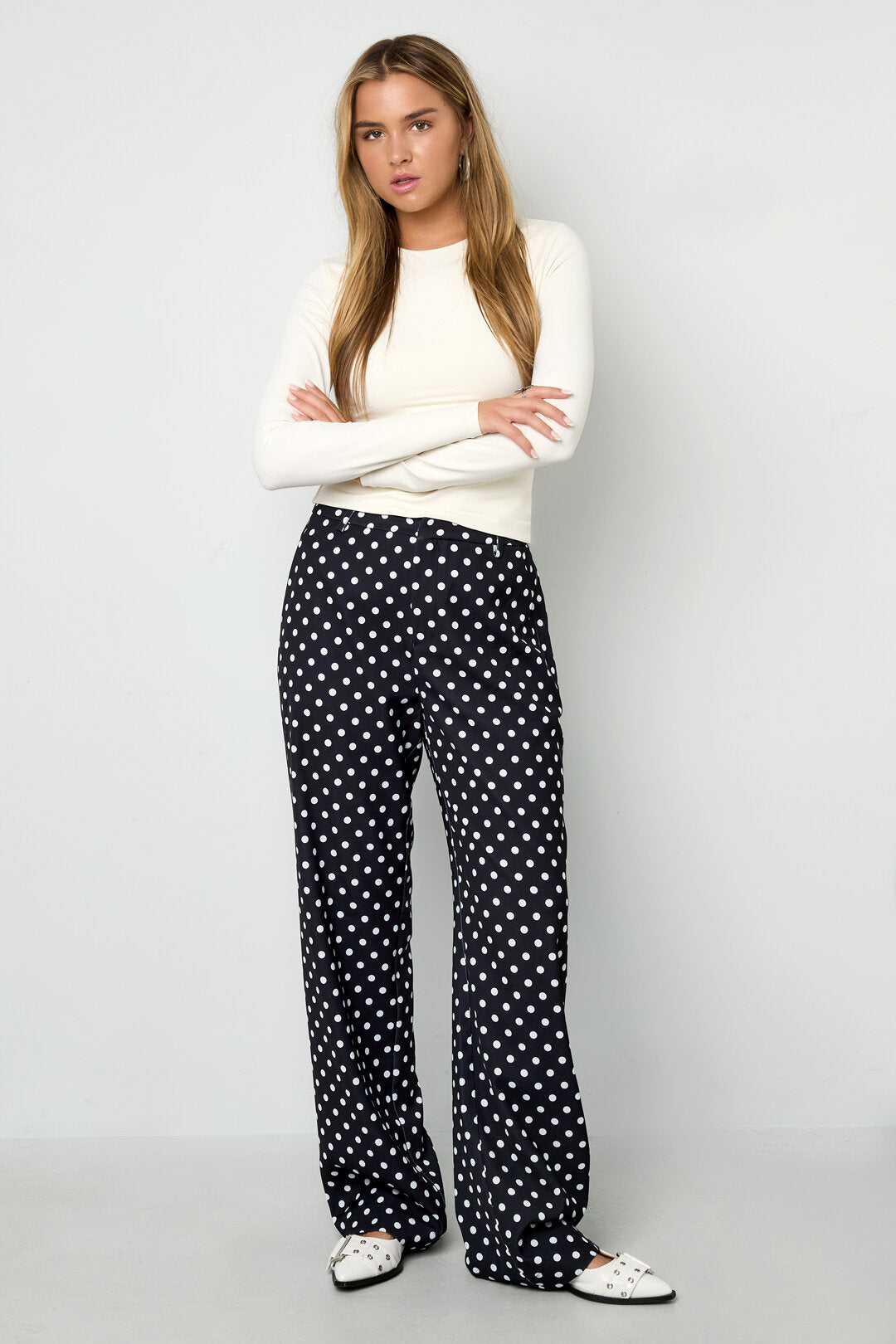 Broek met Rechte Pijpen en Print