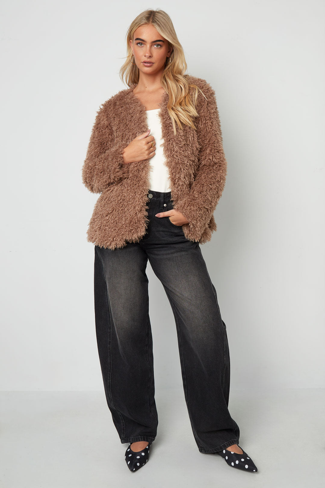 Zacht Faux Fur Jasje