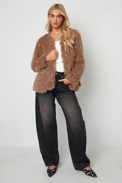 Zacht Faux Fur Jasje