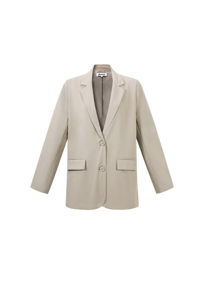 Blazer met Statement Rugprint