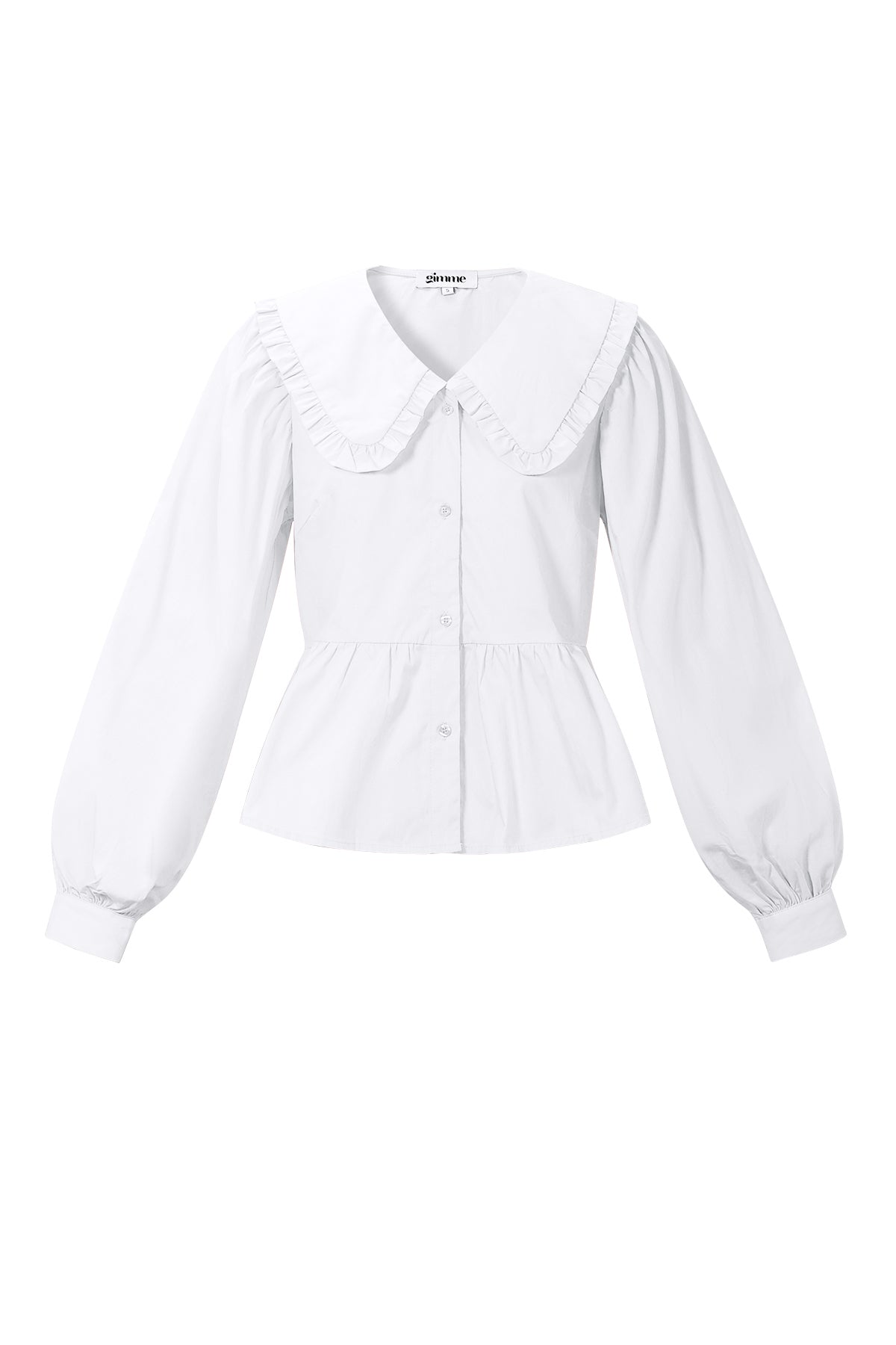 Casual Blouse met Pofmouwen