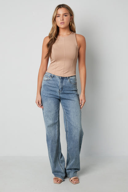 Basic Mouwloze Top